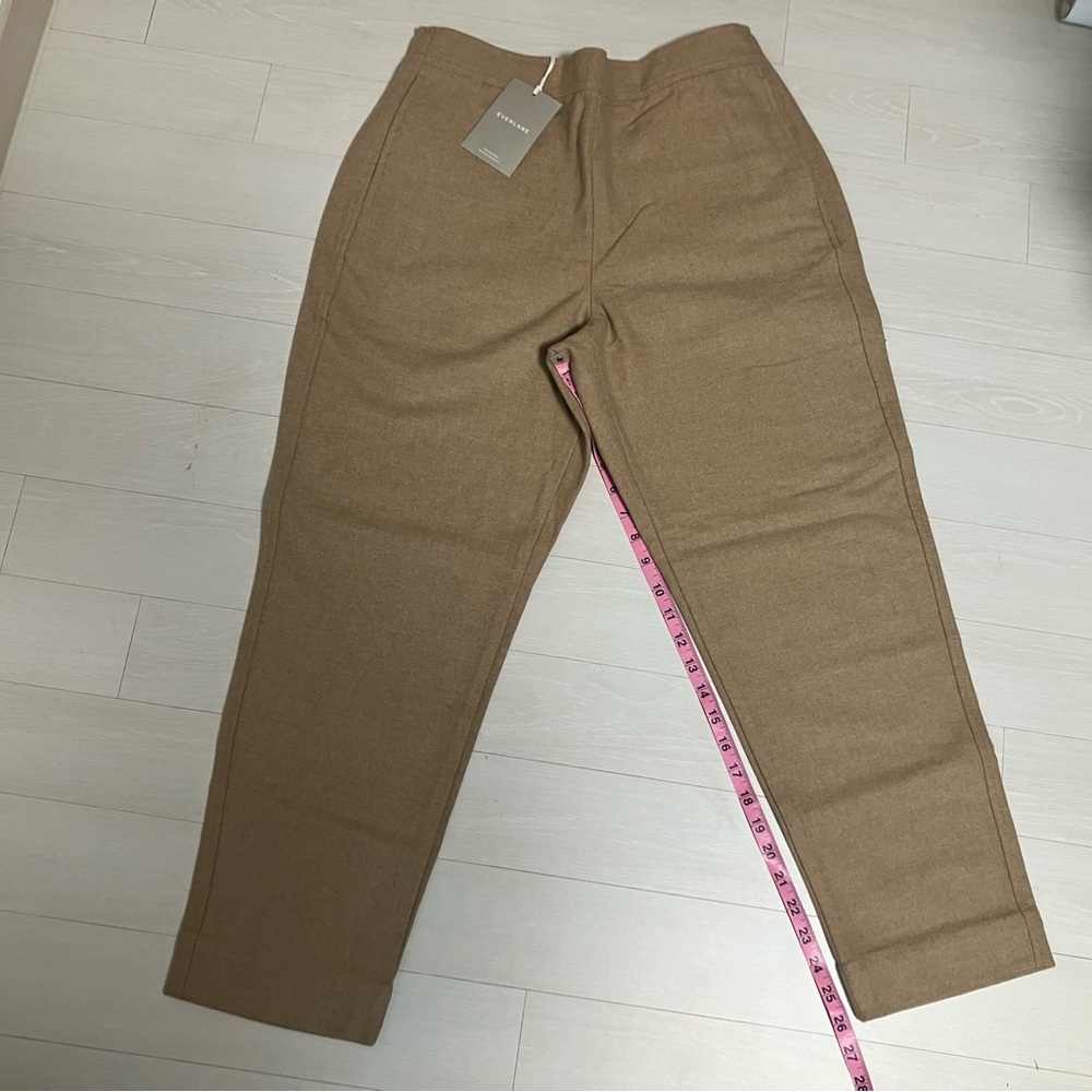 Everlane women’s manteco wool taper pants large brown